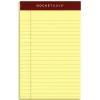 Tops Docket Gold Notepads, 5" x 8", Canary, 50 Sheets/Pad, 12 Pads/Pack
