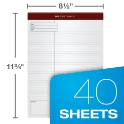 TOPS Docket Gold Notepads, 8.5