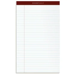 Tops Docket Gold Notepads, 8.5" x 14", White, 50 Sheets/Pad, 12 Pads/Pack (63990)