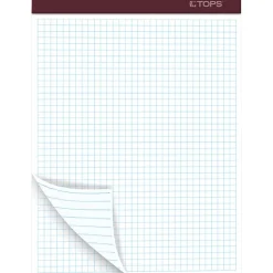 TOPS Docket Notepad, 8.5" x 11.75", Graph Ruled, Burgundy (63752)
