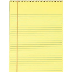 TOPS Docket Notepad, 8.5" x 11.75", Wide Ruled, Canary, 70 Sheets/Pad (63621)