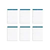 TOPS Docket Notepads, 8.25" x 11.75", Wide, White, 100 Sheets/Pad, 6 Pads/Pack (TOP 63437)