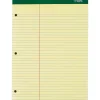 TOPS Double Docket Writing Tablet, 8-1/2" x 11-3/4", Law Ruled, Canary, 100 Sheets/Pad (63394)