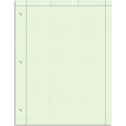 TOPS Engineering Computation Notepad, 8.5" x 11", Graph Ruled, Green tint, 100 Sheets/Pad (TOP 35500)