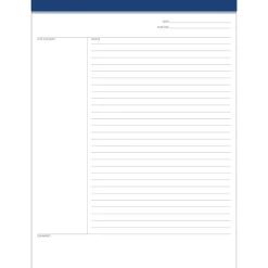 TOPS FocusNotes Notepad, 8.5" x 11", White, 50 Sheets/Pad (77103)