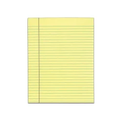 TOPS Legal Notepads, 8.5" x 11", Wide, Canary, 50 Sheets/Pad, 12 Pads/Pack (TOP 7522)