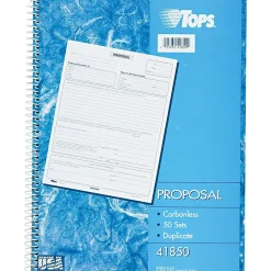 TOPS 2-Part Carbonless Proposal, 11" x 8 3/8", 50 Sets/Book (41850)