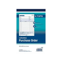 TOPS 2-Part Carbonless Purchase Requisitions, 7.94"L x 5.56"W, 50 Sets/Book (46140)