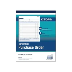 TOPS 2-Part Carbonless Purchase Requisitions, 10.69"L x 8.38"W, 50 Sets/Book (46146)