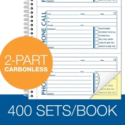 TOPS® Phone Message Book, Ruled, 2-Part, 11