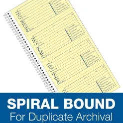 TOPS® Phone Message Book, Ruled, 2-Part, 11