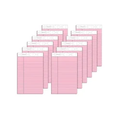 TOPS Prism+ Legal Notepads, 5" x 8", Narrow Ruled, Pink, 50 Sheets/Pad, 12 Pads/Pack (63050)