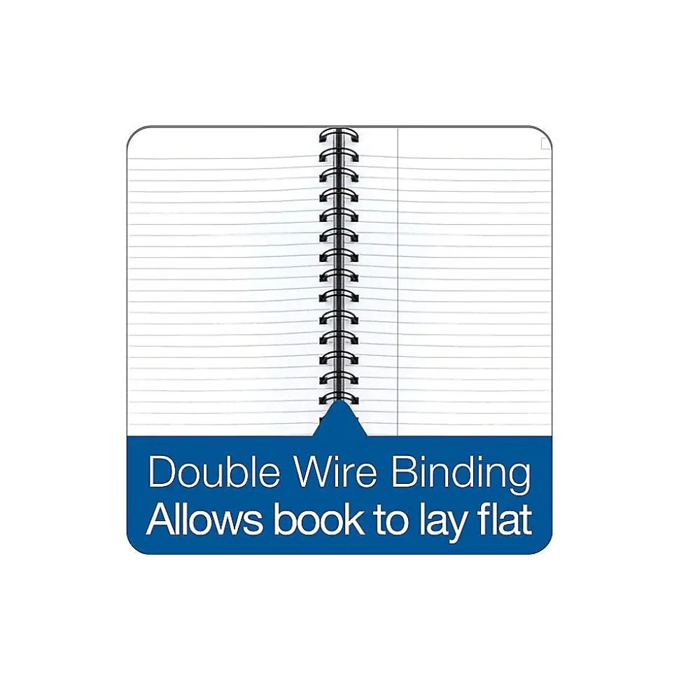 TOPS Royale Professional Notebooks, 5.88" x 8.25", College Ruled, 96 Sheets, Black (25330)