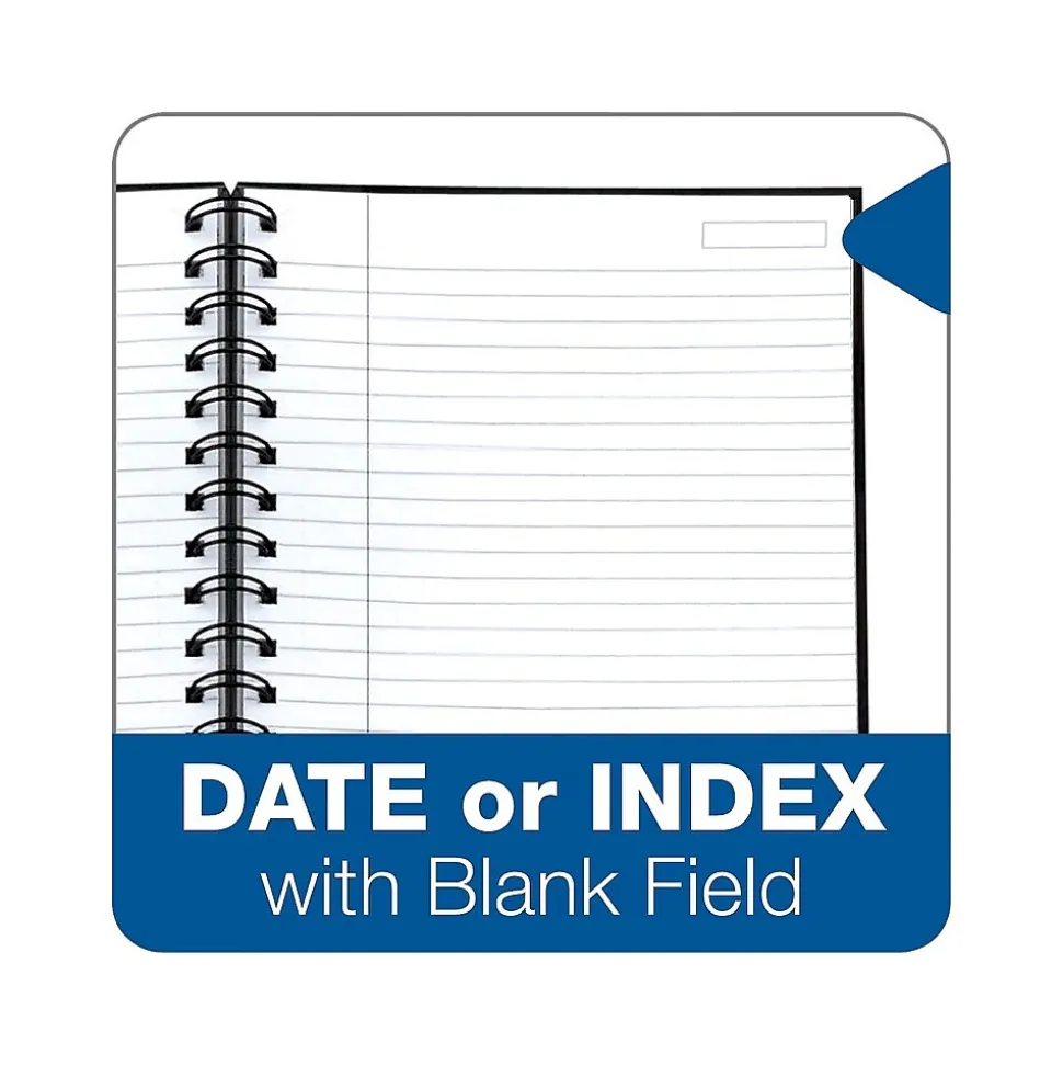 TOPS Royale Professional Notebooks, 5.88" x 8.25", College Ruled, 96 Sheets, Black (25330)