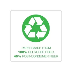 TOPS Second Nature Notepad, 8.5" x 11.75", Wide Ruled, White, 50 Sheets/Pad, Dozen (74880)