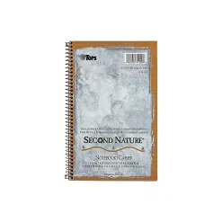 TOPS Second Nature 1-Subject Notebooks, 6" x 9.5", College Ruled, 80 Sheets, Blue (74109)