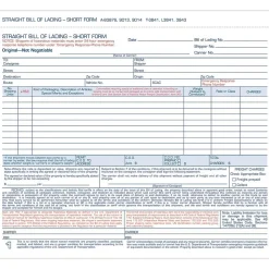Tops® Snap-Off® Bill Of Lading, Short Forms, 4 Part, 8-1/2" x 7"