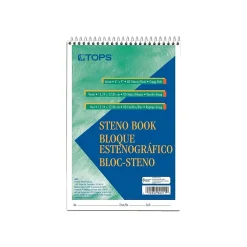 TOPS Steno Pad, 6" x 9", Gregg, Green Tint, 80 Sheets/Pad (TOP8021)