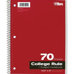 TOPS 1-Subject Notebook, 8