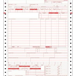 TOPS UB04 Health Care Form, Revised, HCFA Compliant, 8 1/2" X 11", 2500/Carton (59770R