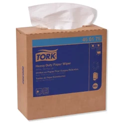 Tork Heavy-Duty Paper Wiper, 9.25 x 16.25, White, 90 Wipes/Box, 10 Boxes/Carton (TRK450175)