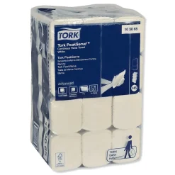 Tork PeakServe Multifold Paper Towels, 1-ply, 410 Sheets/Pack, 12 Packs/Carton (TRK105065)