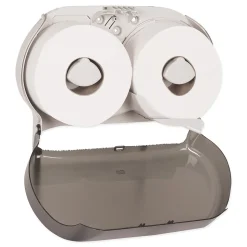 Tork® Twin Jumbo Roll Bath Tissue Dispenser, 19.29 x 5.51 x 11.83, Smoke/Gray