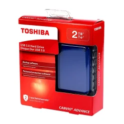 Toshiba Canvio Advance HDTC920XL3AA 2TB USB 3.0 Portable External Hard Drive, Blue