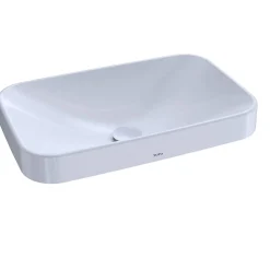 Toto Arvina Vessel Vitreous China Bathroom Sink, Cotton White (LT426G#01)