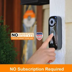 Toucan Wi-Fi Wireless Smart Video Doorbell Pro, Black (TVDP05GR)