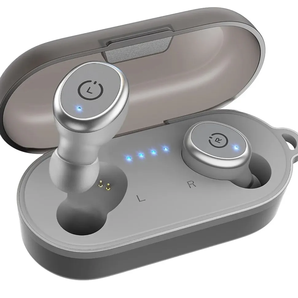 TOZO T10S Wireless Earbuds, Bluetooth, Gray (TOZOT10SGRY)