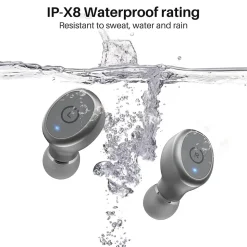 TOZO T10S Wireless Earbuds, Bluetooth, Gray (TOZOT10SGRY)