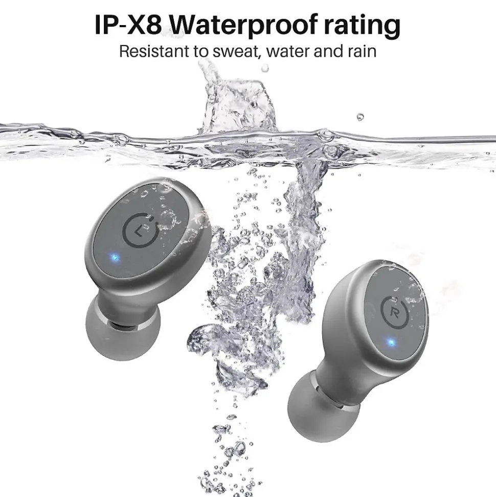 TOZO T10S Wireless Earbuds, Bluetooth, Gray (TOZOT10SGRY)