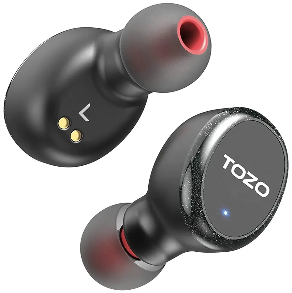TOZO T10S Wireless Earbuds, Bluetooth, Black (TOZOT10SBLK)