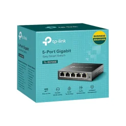 TP-LINK Easy Smart 5-Port Gigabit Ethernet Smart Switch, 10/100/1000 Mbps, Black (TL-SG105E)