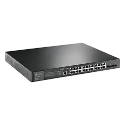 TP-LINK JetStream 24-Port Gigabit Ethernet PoE+ Managed Switch, Black (TL-SG3428XMP)