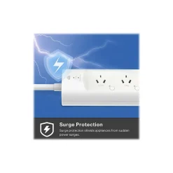 TP-LINK Kasa Smart 3-Outlet 2-USB Port Surge Protector, White (KP303)