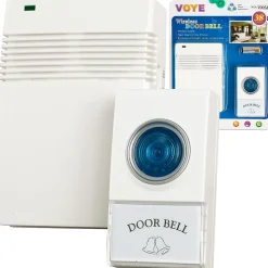 Trademark Global Wireless Smart Door Chime, White (72-20488)