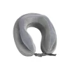 Travel Smart Deluxe Plush/Memory Foam Neck Pillow, Gray, 4" (TS54MX)