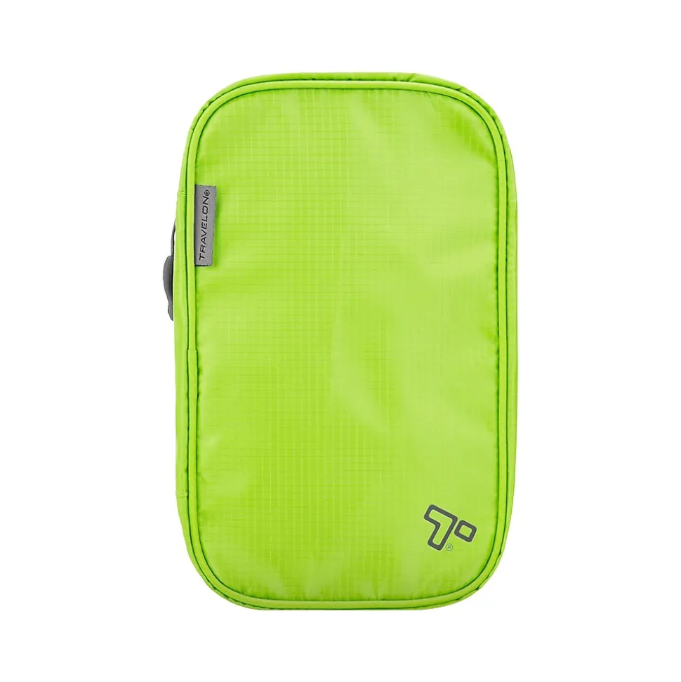 Travelon 5.5" Polyester Toiletry Bag, Water Resistant, Lime (42981-410)