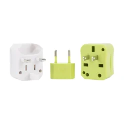 Travelon Universal Plastic Travel Power Adapter, Lime (19508-440)