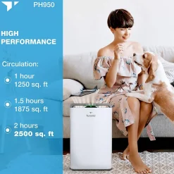 Treblab Turonic Premium HEPA Air Purifier & Humidifier, White (PH950)