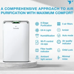 Treblab Turonic Premium HEPA Air Purifier & Humidifier, White (PH950)