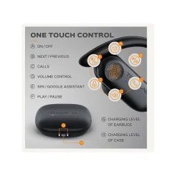 Treblab X3 Pro Wireless Noise Canceling Earbuds, Bluetooth, Black (X3-PRO-B)