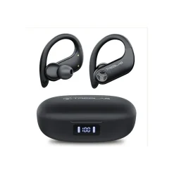Treblab X3-Pro Bluetooth Wireless Earbuds with Earhooks, Charging Case (X3-PRO-W)