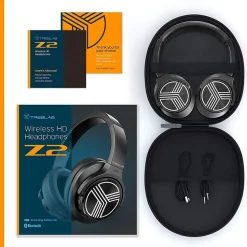Treblab Z2-B Over Ear Workout Headphones with Microphone