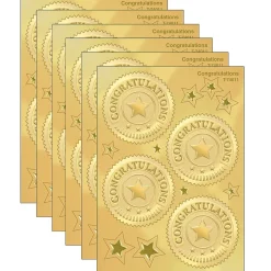 TREND 2" Congratulations (Gold) Award Seals Stickers (T-74011-6)
