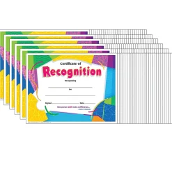 TREND Certificate of Recognition Colorful Classics Certificates, 30 Per Pack, 6 Packs (T-2965-6)