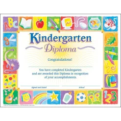 TREND Classic Kindergarten Diploma, 30 Per Pack, 6 Packs (T-17002-6)