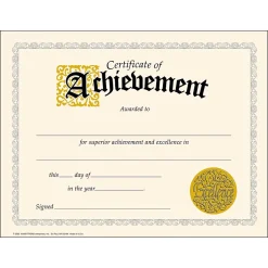 Trend Enterprises Achievement Certificates, 8.5" x 11", Multicolor, 6/Bundle (T-2562-6)